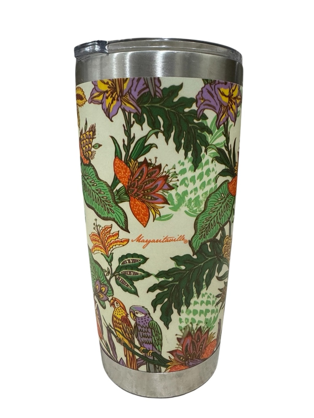 Margaritaville Brushed Silver Logo Lid